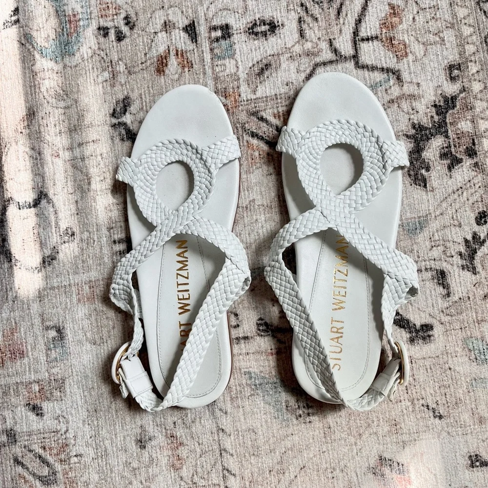 Stuart Weitzman Teodora Braided Slingback Sandal Size 5.5 - Picture 3 of 6